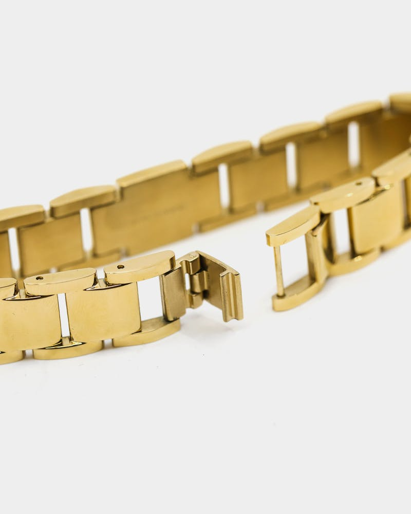 Guess Frontier Crystal Bracelet In 12mm In Gold