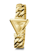 Load image into Gallery viewer, Guess Ladies Fame Triangle Case Gold Case & Band – GW0859L2