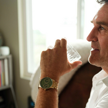 Load image into Gallery viewer, Maxum x TaylorSteele Green/Gold Watch Limited Edition 041/100