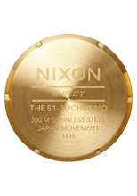 Load image into Gallery viewer, Nixon 51-30 Chrono - Gold / Red Dial