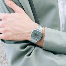 Load image into Gallery viewer, Casio Digital Vintage Urban Green Face Watch A168WA-3A