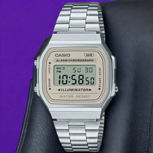 Load image into Gallery viewer, A168WA-8A Casio Vintage Series Watch Silver/Cream