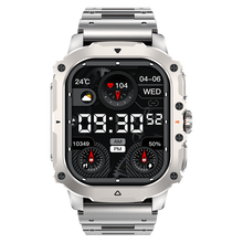 Load image into Gallery viewer, Broadway GK72 Silver Rectangle Stylish Sport Watch Amoled Screen Smartwatch