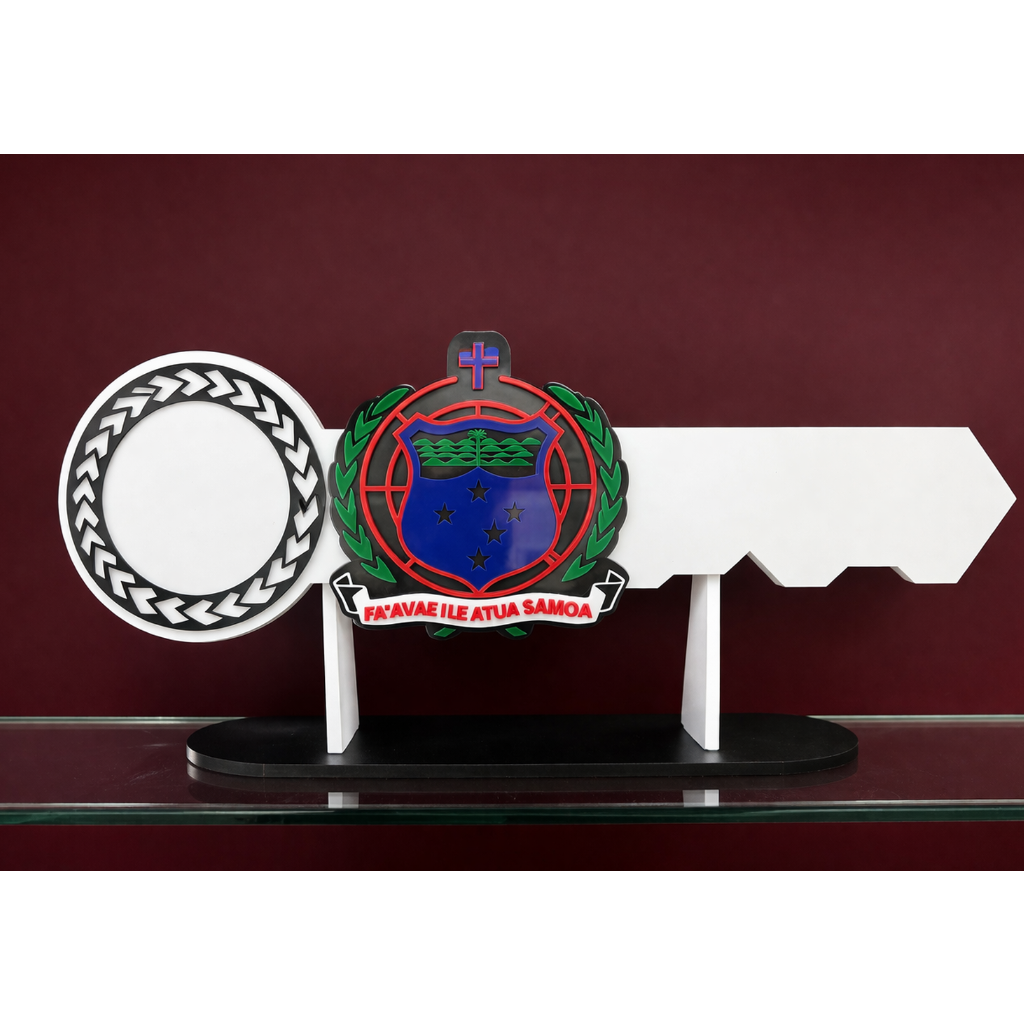 Samoan Shield Birthday Key Custom Made with Photo Frame
