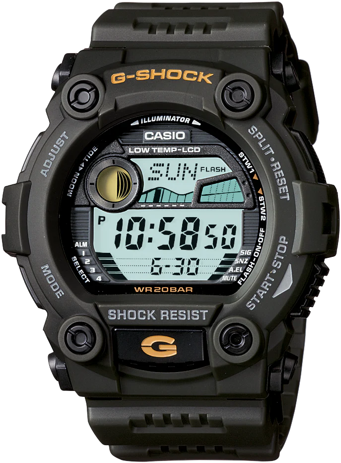G7900 3D G Shock Fishing Tide Graph Moon Data Watch Broadway Jewellers NZ