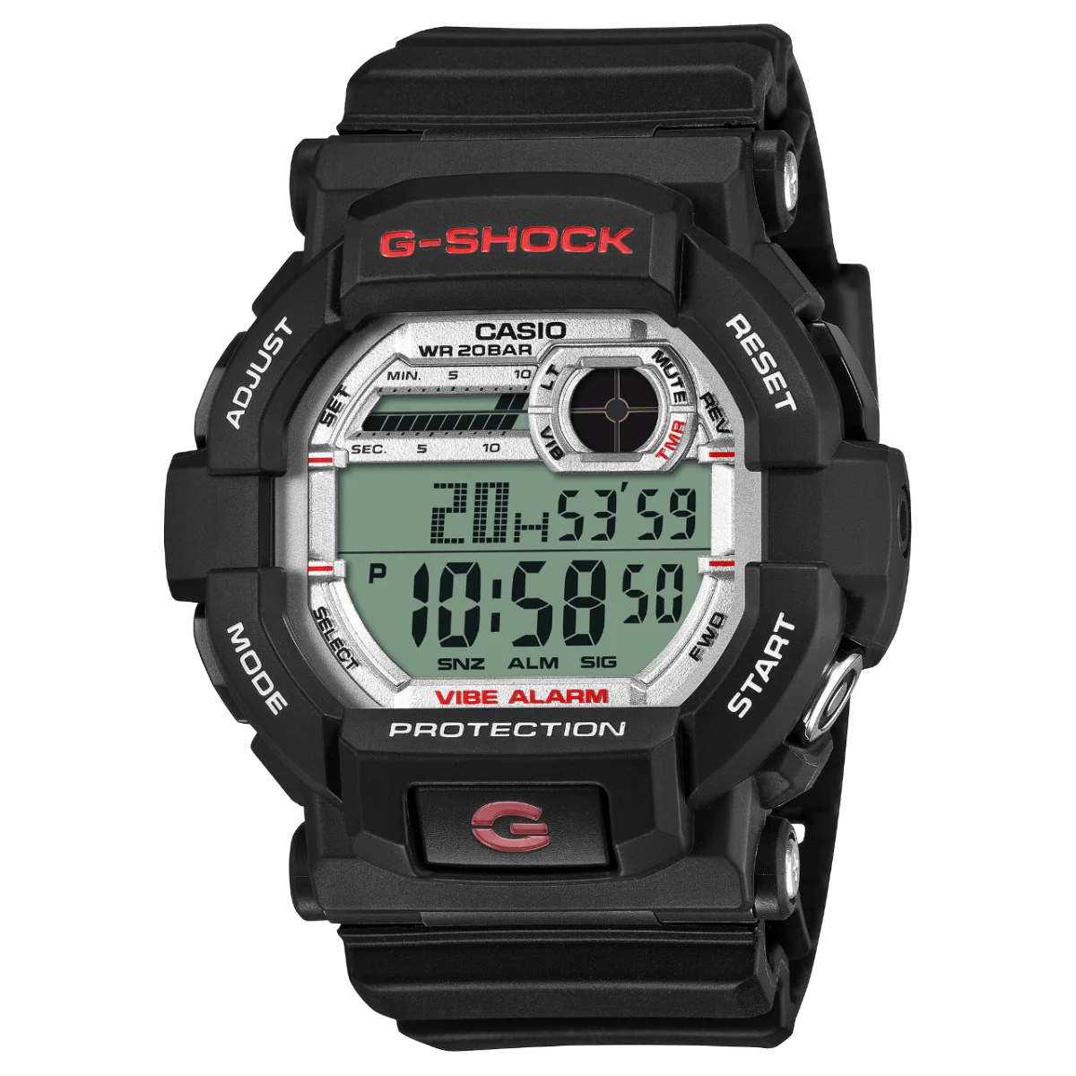 GD-350S-1 G-Shock Black accented with red