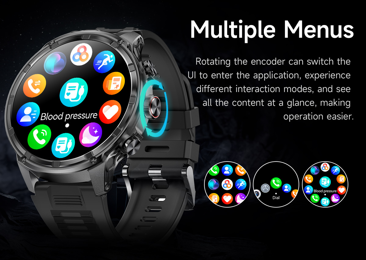 Broadway GV99 Black Outdoor Sport Watch with Flashlight Branded style Smartwatch