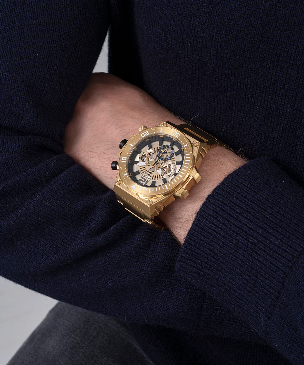 GW0324G2 GUESS Watch Gold Exposure