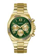 Load image into Gallery viewer, Guess GW0703G2 Gold Equity Green Link Watch