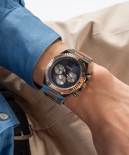 Load image into Gallery viewer, GW0703G4 Equity Men's Watch in Two-tone with Navy Blue Dial