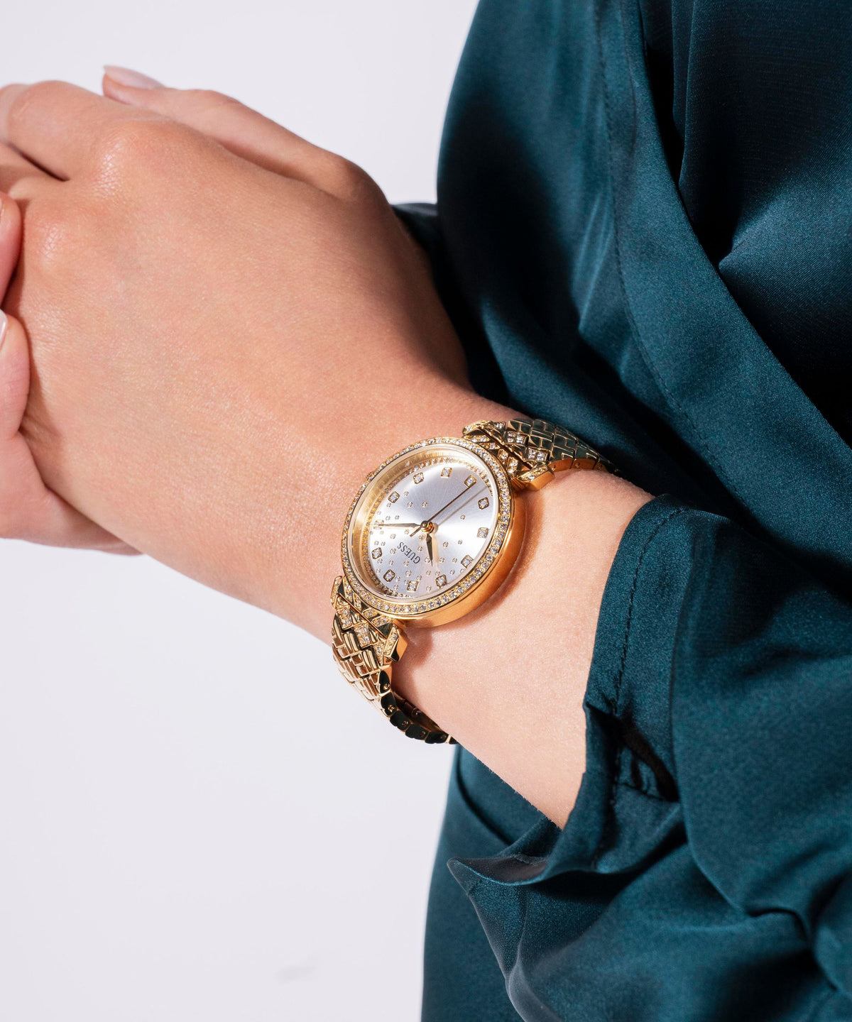 Guess Ladies Enchantment Gold Dial Watch – GW0763L2