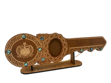 Load image into Gallery viewer, Traditional Samoan 21st Birthday Key with Paua Shell Inlay With Stand (Engraving Option)