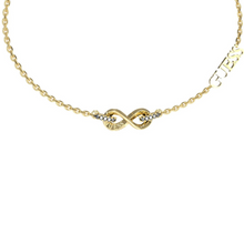 Load image into Gallery viewer, GUESS Gold Infinity Pave Links Bracelet JUBB03265JWYGL