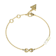 Load image into Gallery viewer, GUESS Gold Infinity Pave Links Bracelet JUBB03265JWYGL