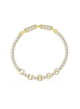 Load image into Gallery viewer, Guess Gold Arm Party Logo Tennis Bracelet JUBB04 218JW YG T/U
