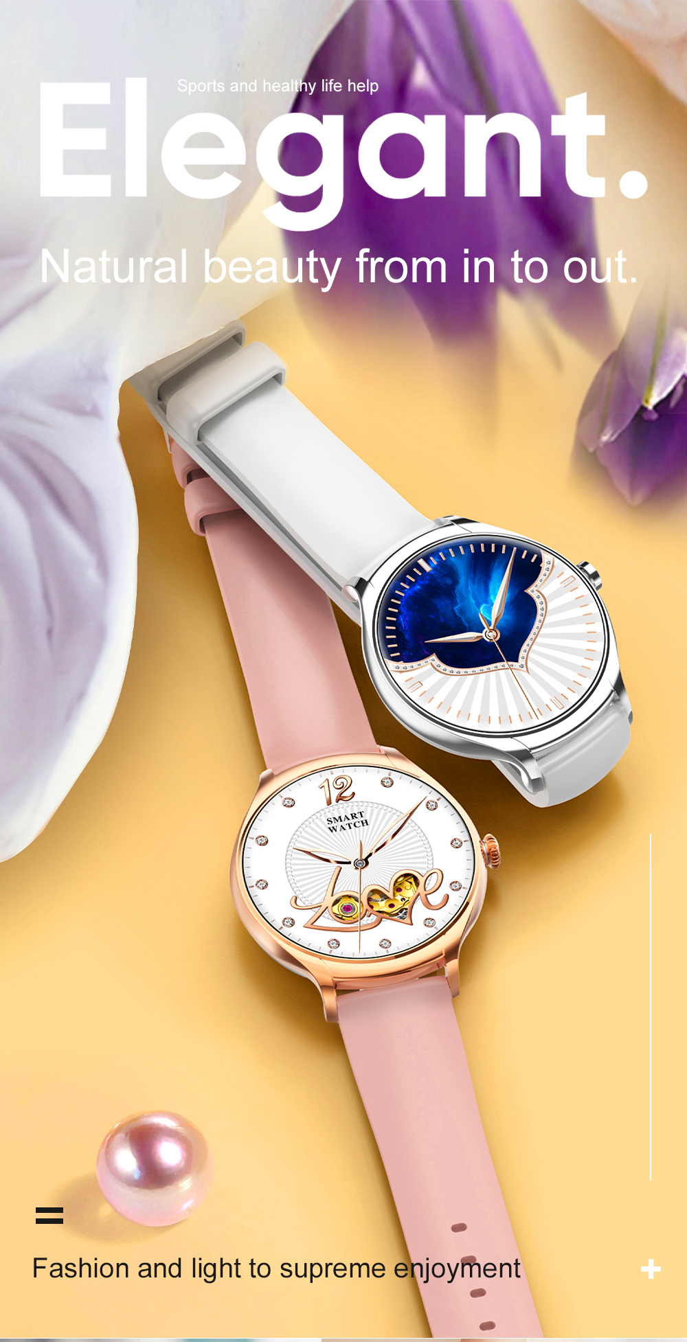 Broadway GT67 Rose Gold Ladies Smart Watch