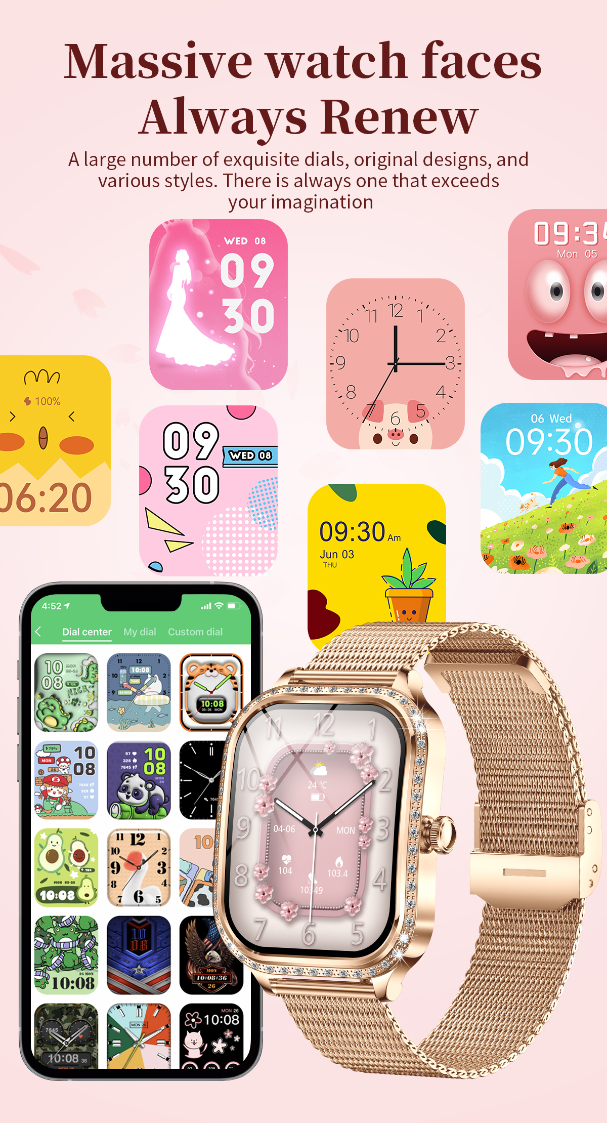 Broadway T8P8 Silver Ladies Smart Watch Sparkle Style
