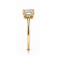 Load image into Gallery viewer, 10kt Yellow Gold Emerald & Pear Diamond Duo Ring TDW 1.00ct