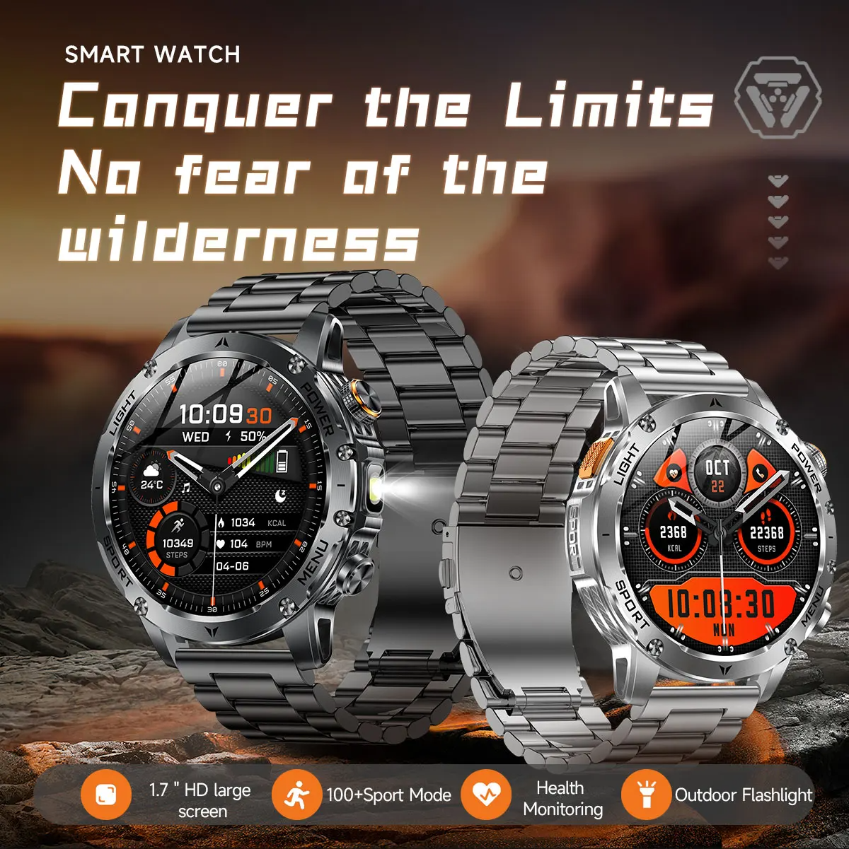 Broadway T7P8 Smart Watch with Flash Light