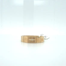 Load image into Gallery viewer, 9ct Gold Star Band Ring with Single Diamond Accent