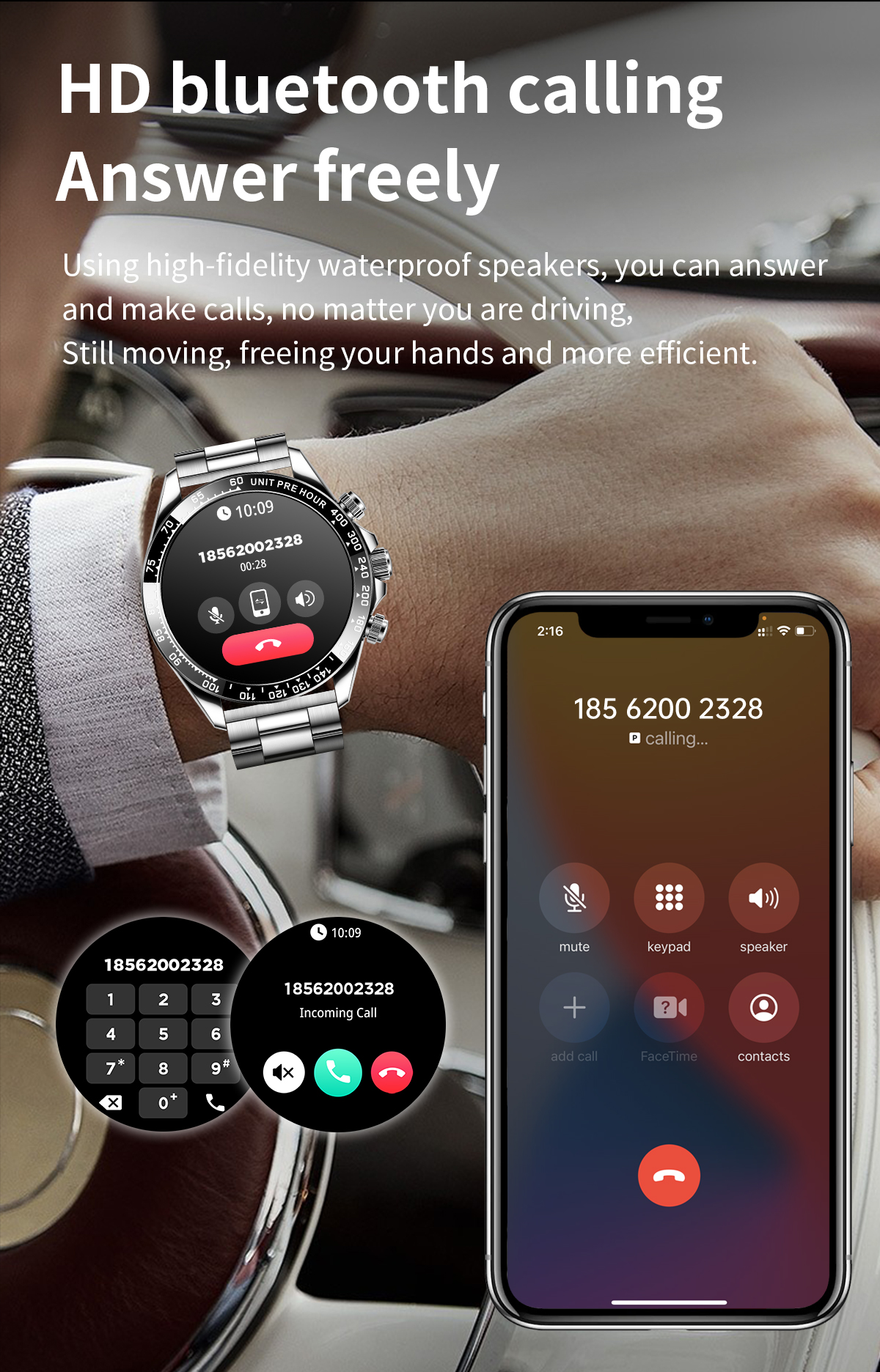 Broadway GK63 Men Smartwatch Amoled screen Business style