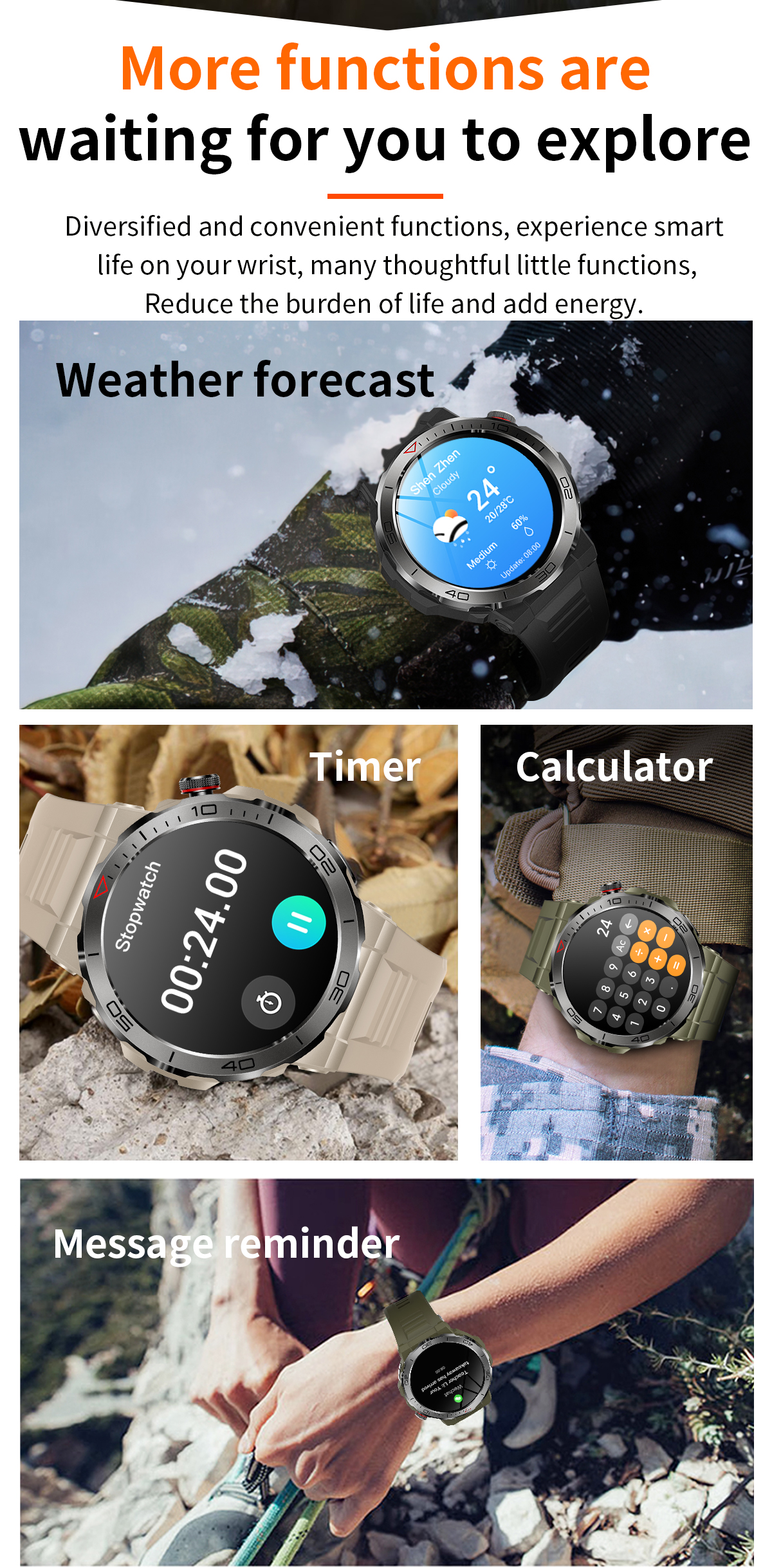 Broadway BMK68 Amoled Screen Outdoor Sport Smartwatch