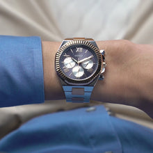 Load and play video in Gallery viewer, GW0703G4 Equity Men's Watch in Two-tone with Navy Blue Dial