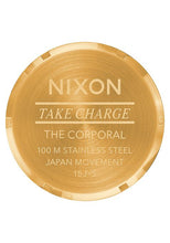 Load image into Gallery viewer, Nixon Corporal Stainless Steel Watch Gold / Blue Sunray / Gold