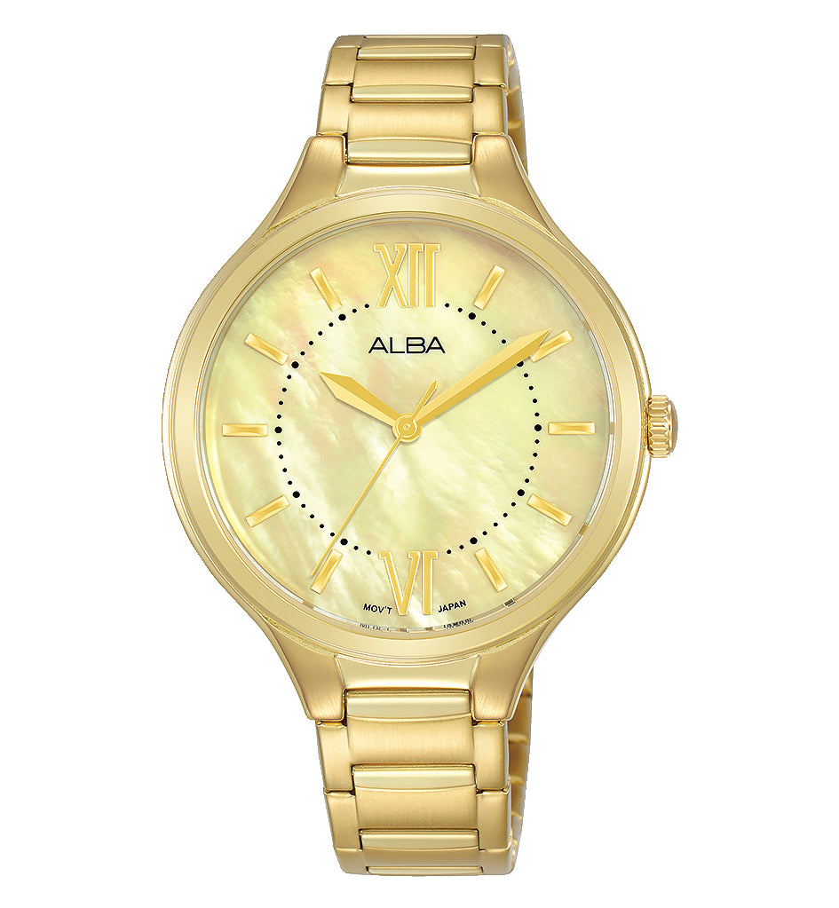 Alba AH8888X1 Fashion Women s Gold Stainless Steel Dress Watch Broadway Jewellers NZ