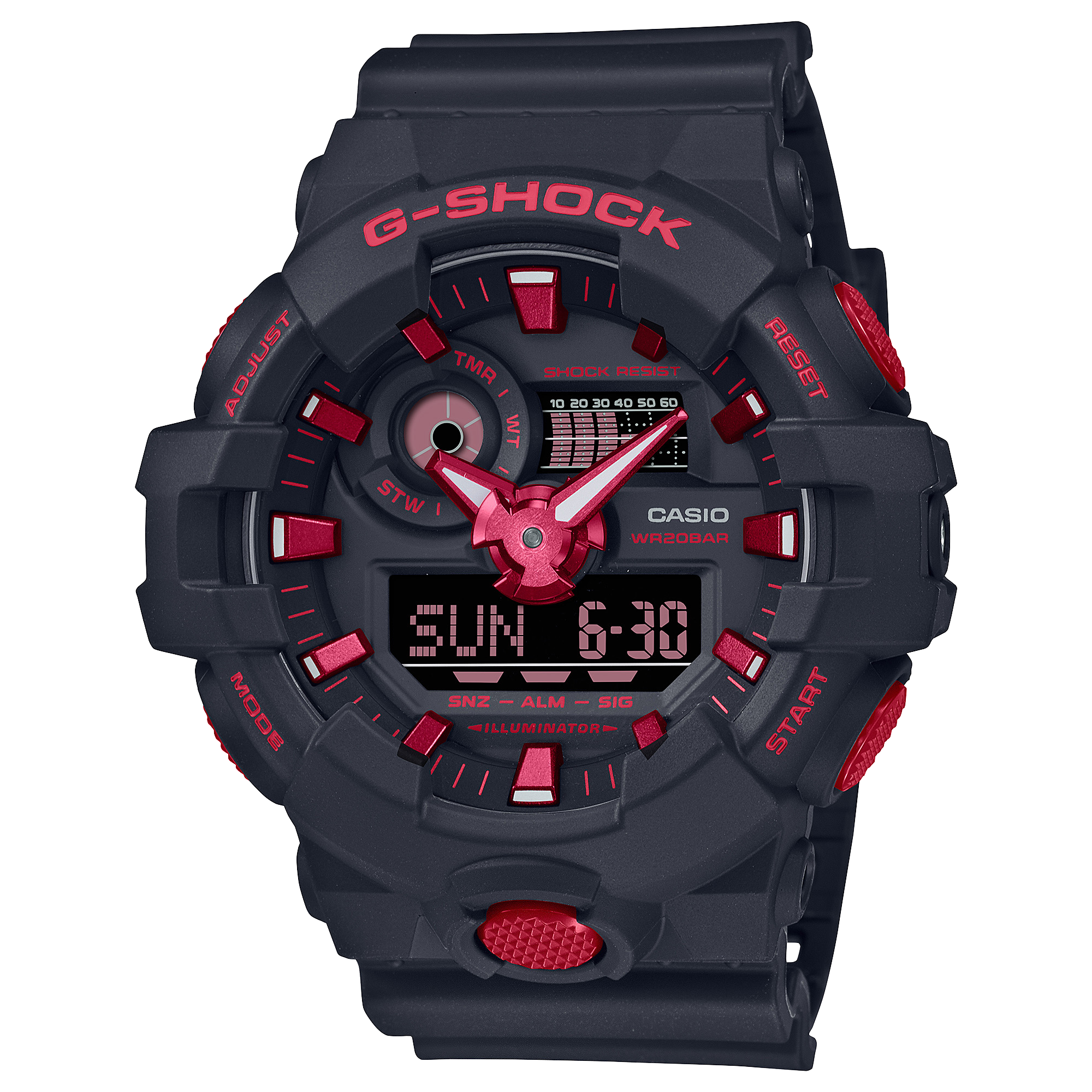 Ignite RedGA700BNR 1A Casio G SHOCK Worldtime Watch Broadway