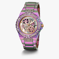 GW0302L3 Guess Reveal Iridescent Case Iridescent Stainless Steel Watch