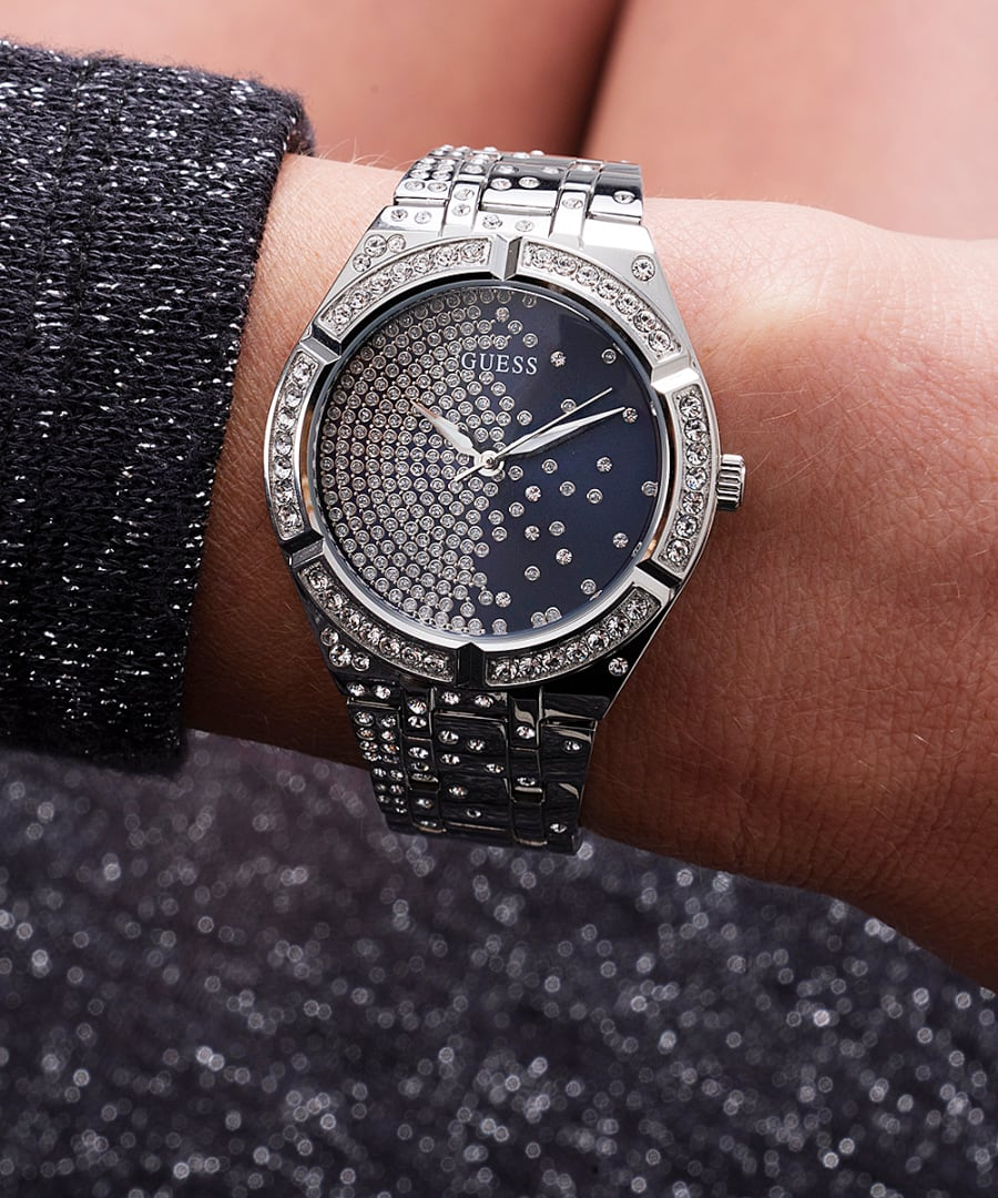Guess GW0312L1 Ladies Afterglow Silver Tone Stainless Steel Watch