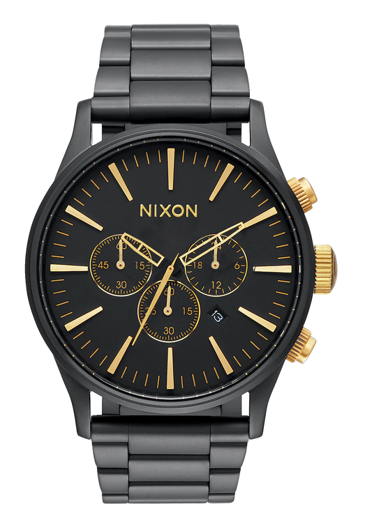 Nixon Sentry Chrono Watch Matte Black / Gold