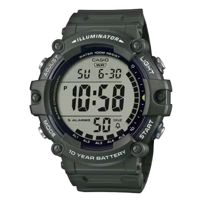 AE1500WHX-3A Casio 10 Year Battery Watch Army Green