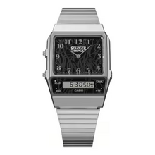Load image into Gallery viewer, Casio x Stranger Things AQ800EST-1A Silver Analog &amp; Digital Watch
