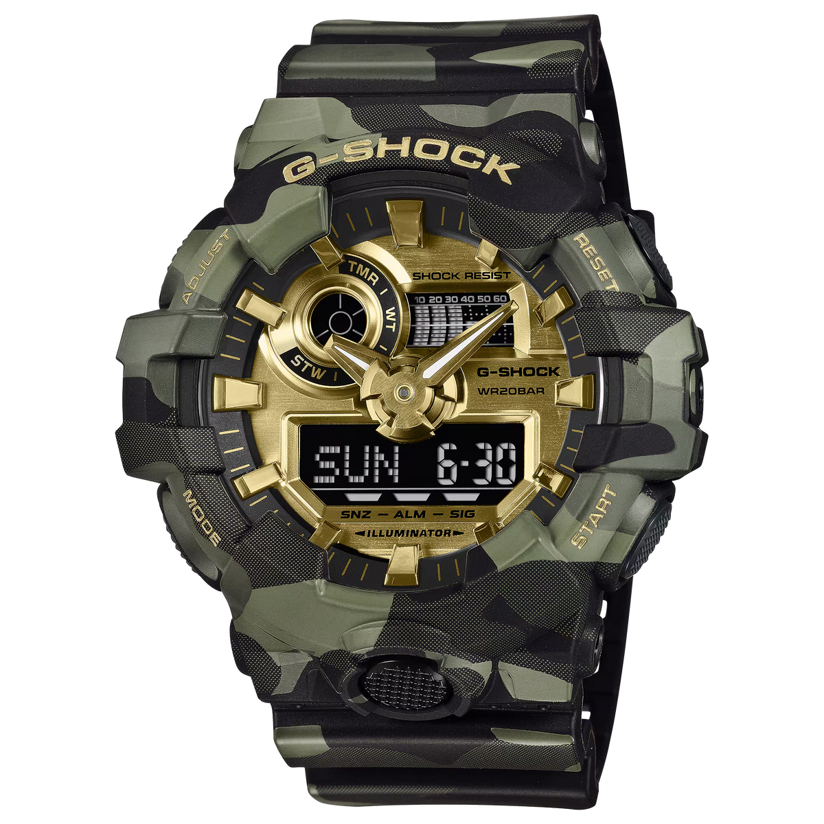 GA-700CMG-3A Green Camo/ Gold G-Shock