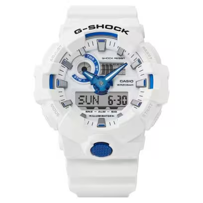 GA700HDS-7A G Shock White/Blue Analog-Digital Watch