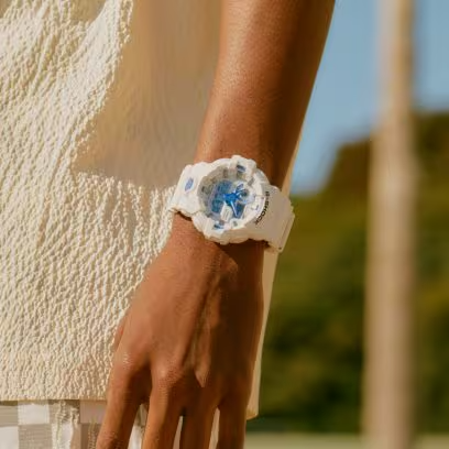 GA700HDS-7A G Shock White/Blue Analog-Digital Watch