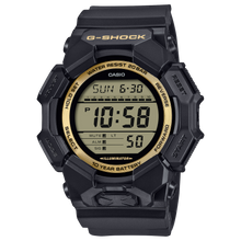 Load image into Gallery viewer, GD010GB-1A9 Casio G-Shock Digital Black/Gold, Black Resin 200M WR, 10 Year Battery
