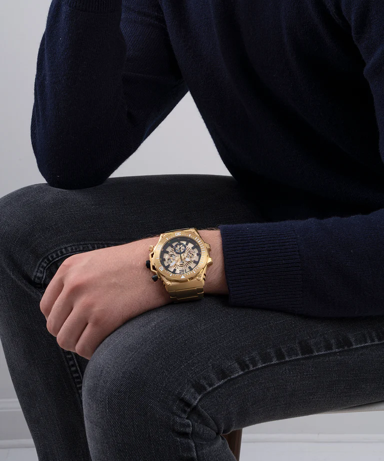GW0324G2 GUESS Watch Gold Exposure