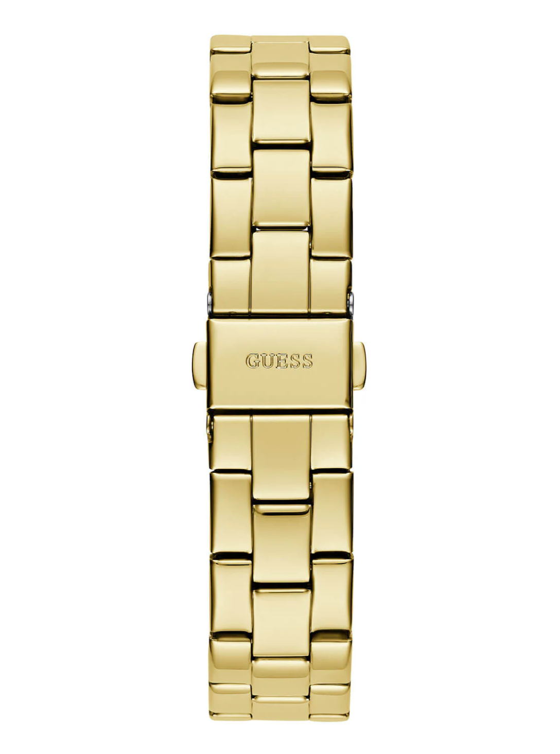 GUESS GW0675l2 Ladies Gold Tri Plaque Black Link Watch