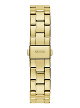 Load image into Gallery viewer, GUESS GW0675l2 Ladies Gold Tri Plaque Black Link Watch
