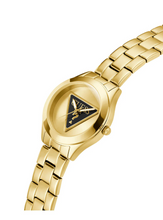 Load image into Gallery viewer, GUESS GW0675l2 Ladies Gold Tri Plaque Black Link Watch
