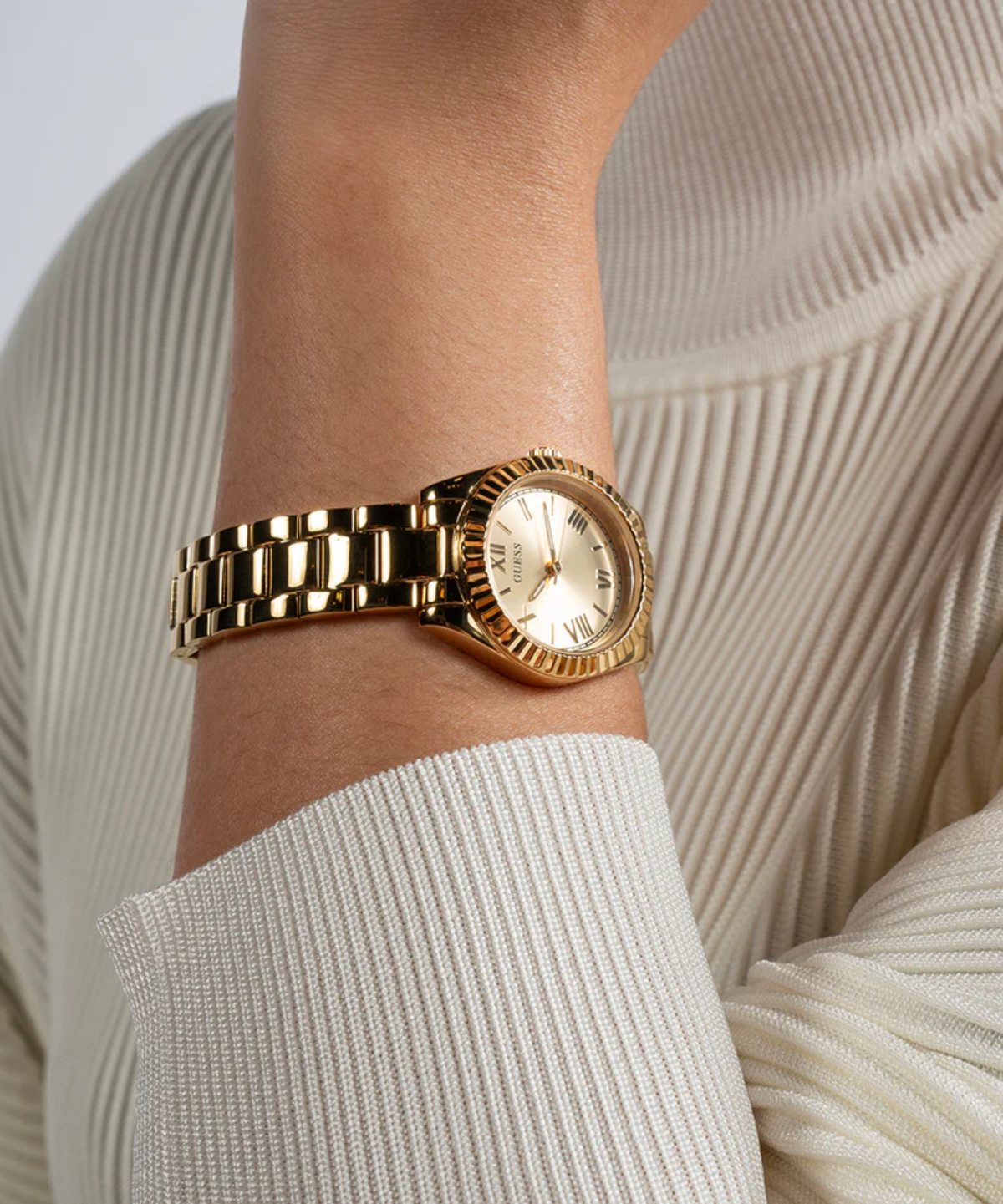 GUESS Ladies Gold Tone Analog Watch