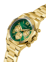 Load image into Gallery viewer, Guess GW0703G2 Gold Equity Green Link Watch
