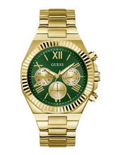 Load image into Gallery viewer, Guess GW0703G2 Gold Equity Green Link Watch
