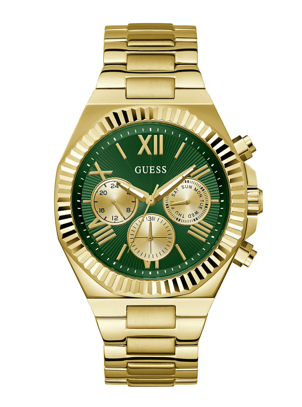 Guess GW0703G2 Gold Equity Green Link Watch