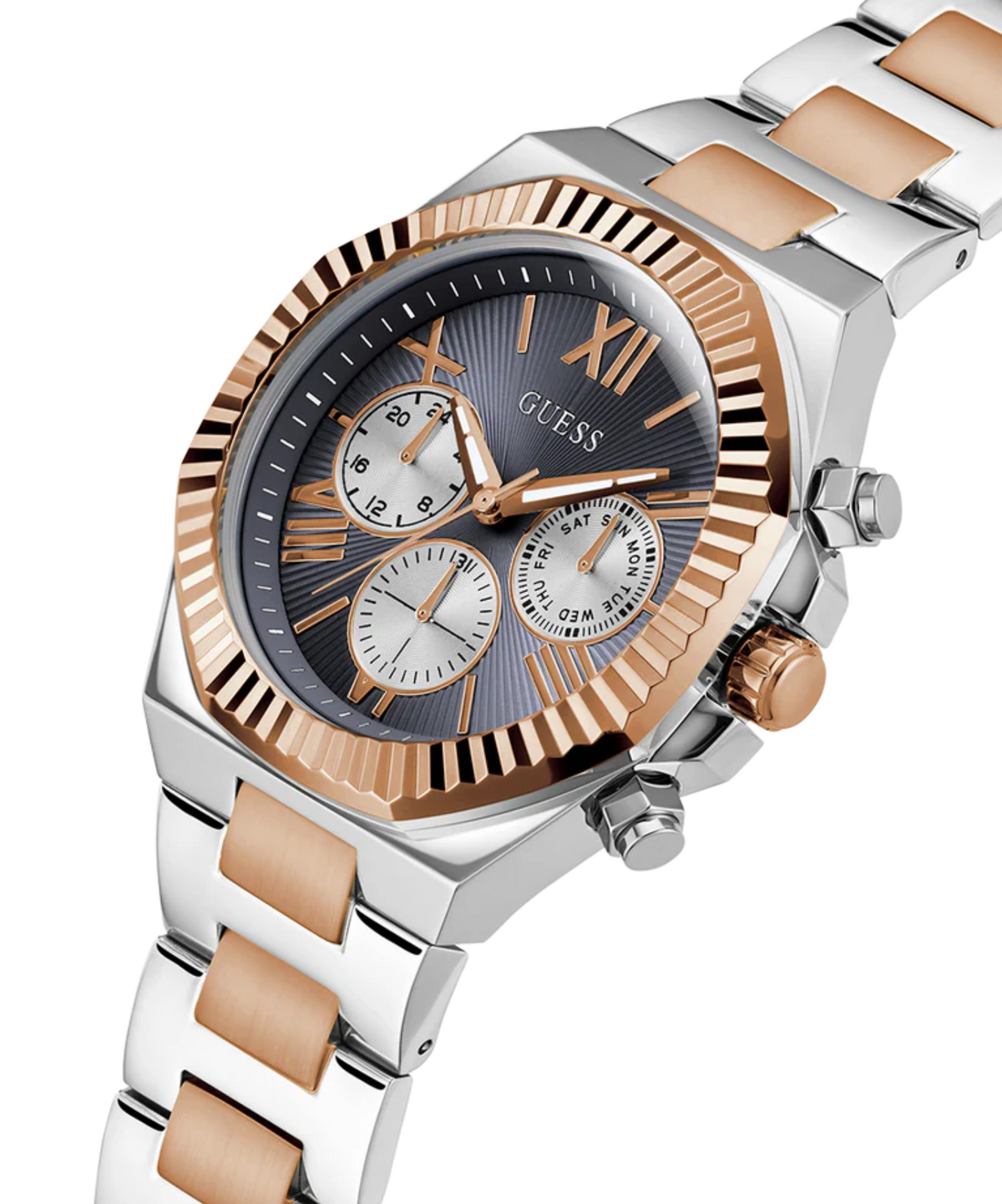 GW0703G4 Equity Men's Watch in Two-tone with Navy Blue Dial