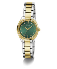 Load image into Gallery viewer, GW0767L4 GUESS Charlotte Green Dial, Gold Tone Watch

