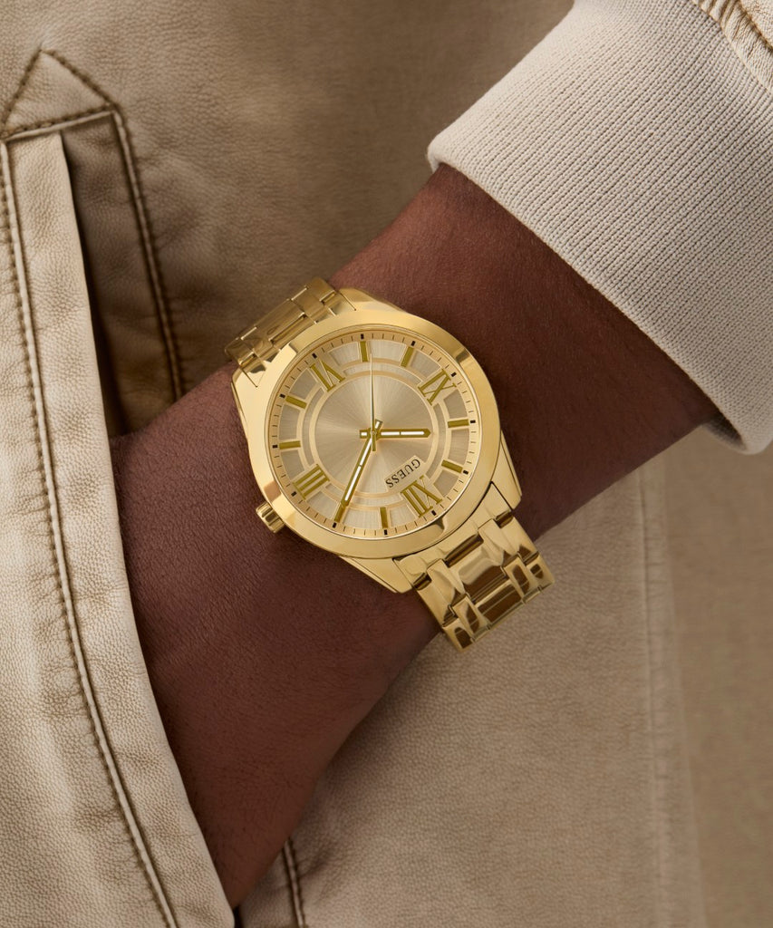 GUESS Gold Tone Elliot Analog Watch GW0893G3